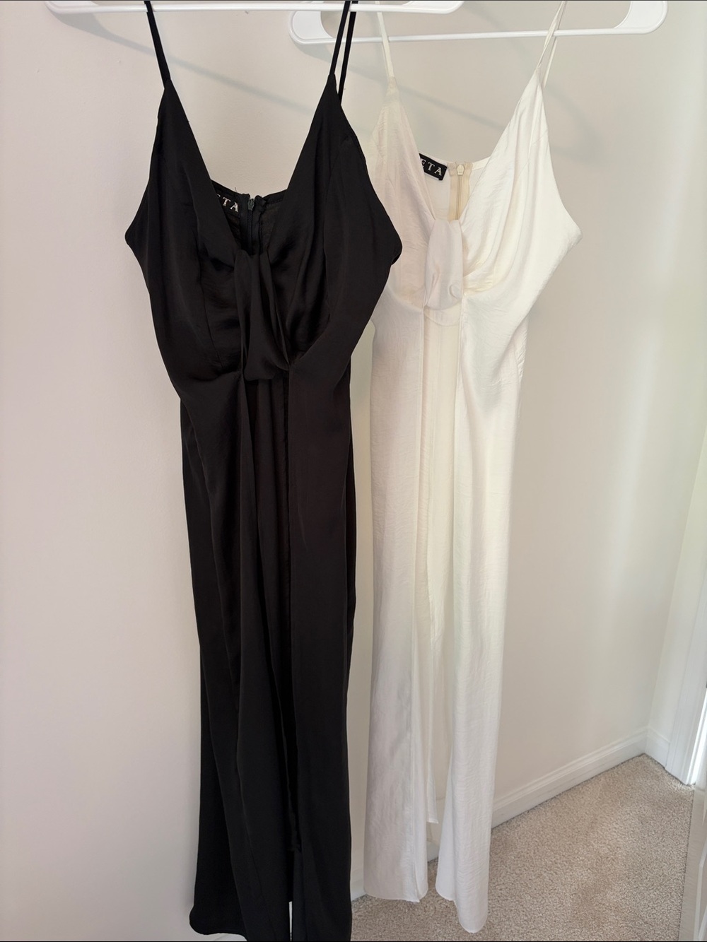 Women’s Satin Slip top- Black or white, great for festivals